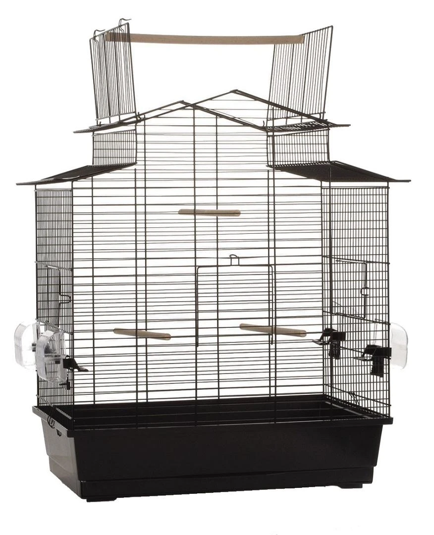 Beeztees Vogelkooi Big Iza 3 Open Zwart 3 Beeztees Vogelkooi Big Iza 3 Open Zwart