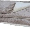 Plaid Supersoft 2-zijdig Taupe/beige -Dierenwinkel 0212185 86 87 b