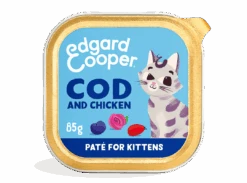 Edgard & Cooper Kattenvoer Kitten MSC Kabeljauw & Kip Paté 85 Gr