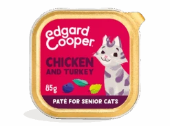 Edgard & Cooper Kattenvoer Senior Kip & Kalkoen Paté 85 Gr