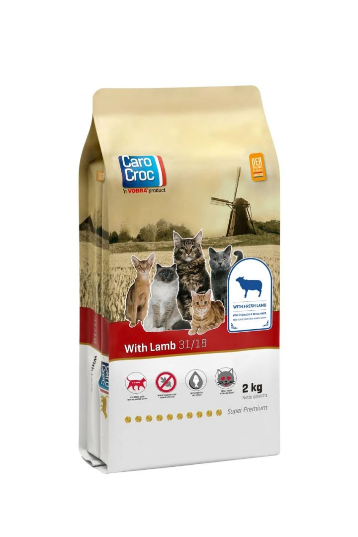 CaroCroc Kattenvoer With Lamb 2 Kg 3 CaroCroc Kattenvoer With Lamb 2 Kg