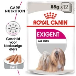 Royal Canin Hondenvoer Exigent Wet 12 X 85 Gr -Dierenwinkel royal canin exigent natvoeding kieskeurige volwassen kleine honden hero packshot