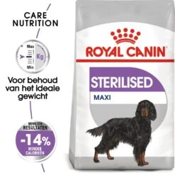 Royal Canin Hondenvoer Sterilised Maxi 12 Kg -Dierenwinkel royal canin maxi sterilised volwassen hond castratie sterilisatie hero packshot